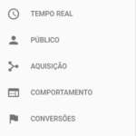 Menu Google Analytics